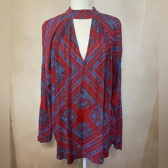 Free People women's M Walking on a Dream keyhole tunic top EUC - Picture 5 of 13